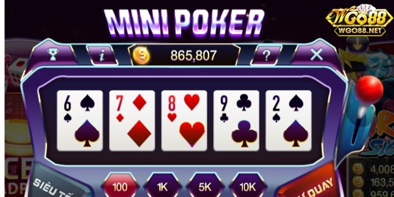 Hướng dẫn cách quay mini poker Go88 đơn giản