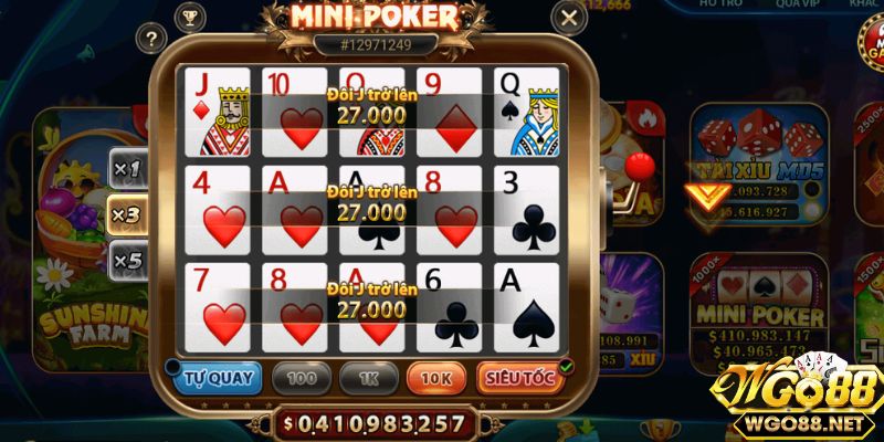 Tổng hợp các tính năng đặc biệt trong mini poker