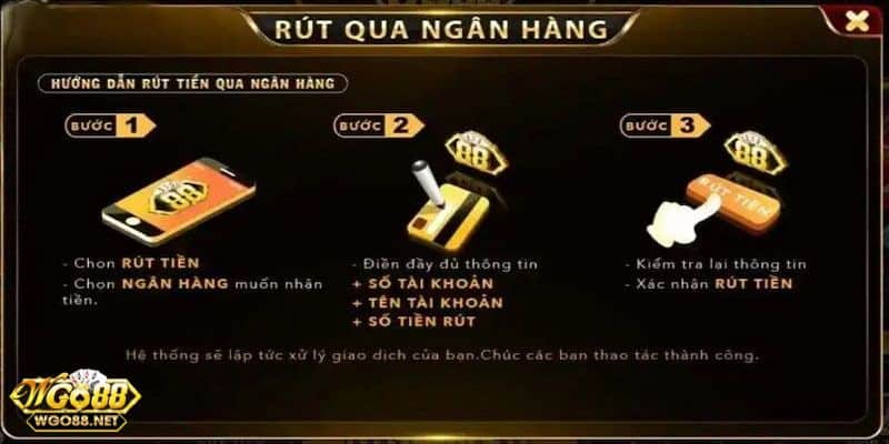 Hướng dẫn các phương thức rút tiền Go88 phổ biến hiện nay