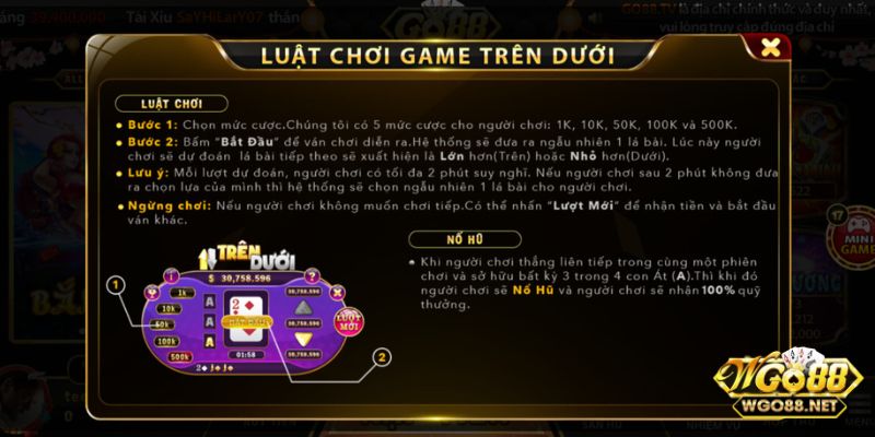 Hướng dẫn chi tiết cách chơi trên dướ